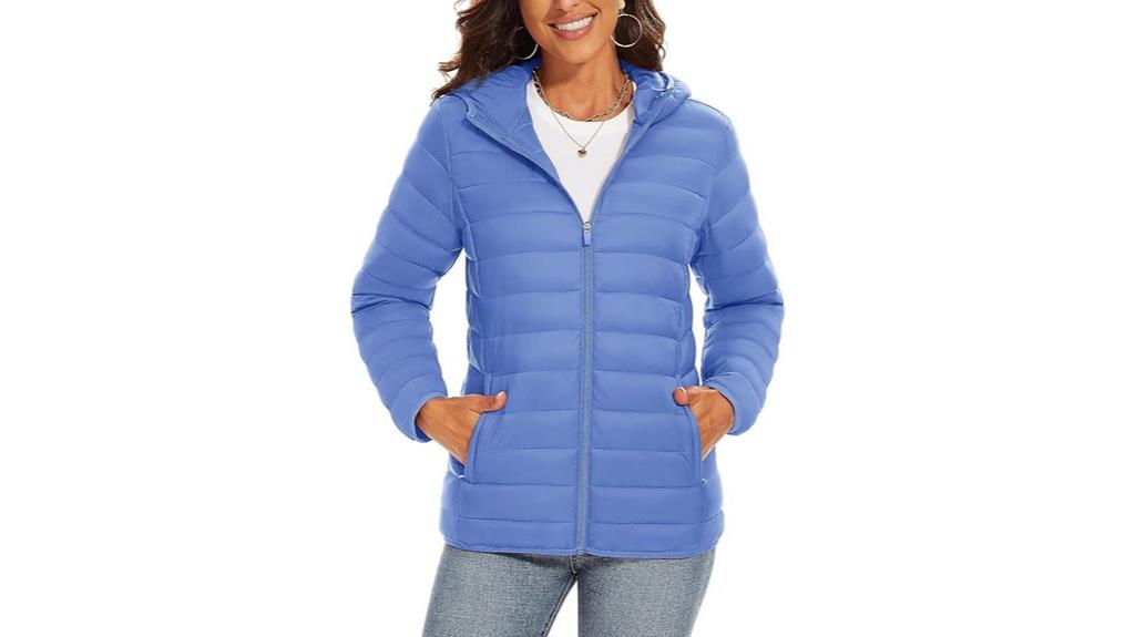 lightweight hooded puffer jacket