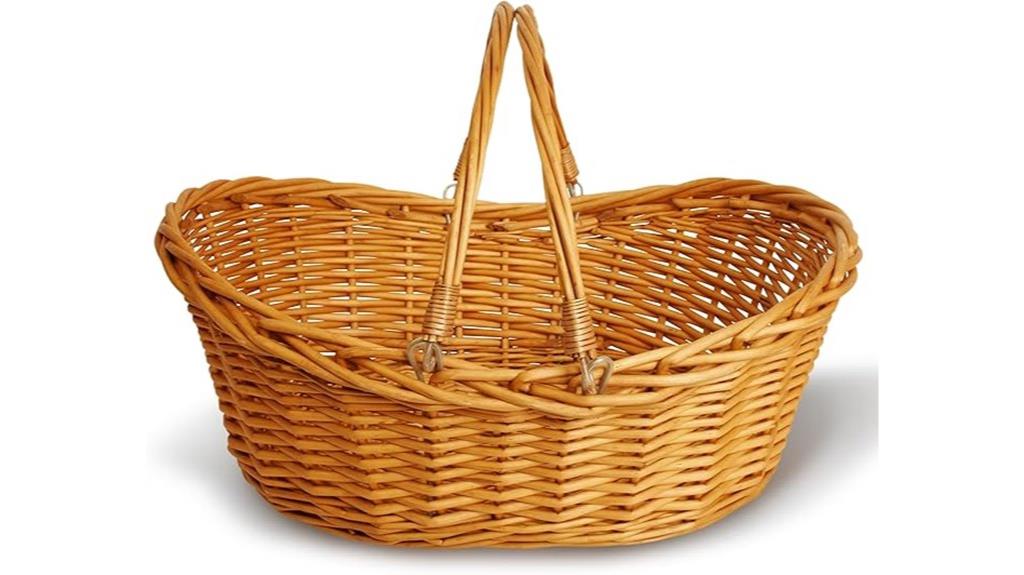 medium brown wicker basket