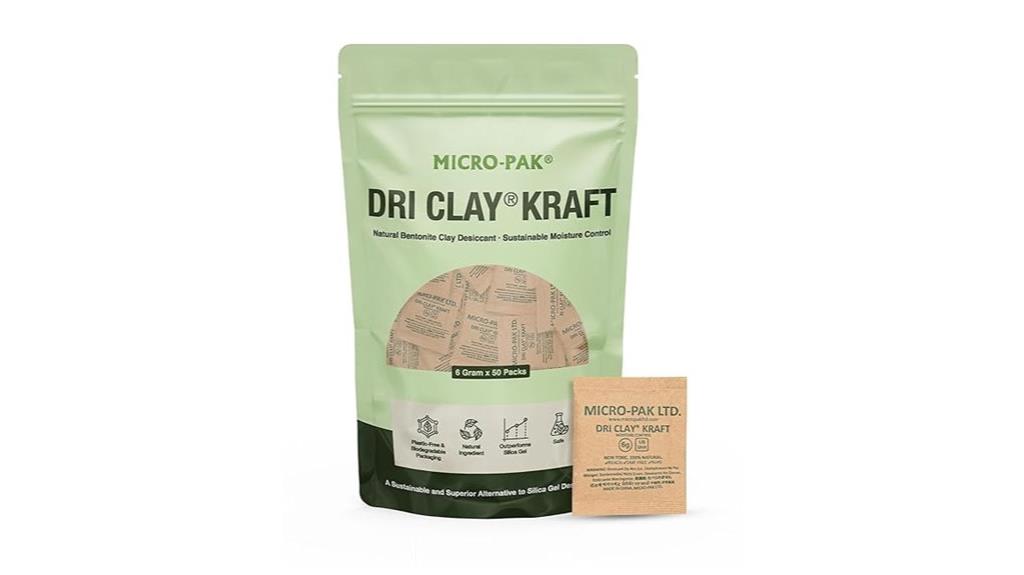 moisture absorbing clay packs