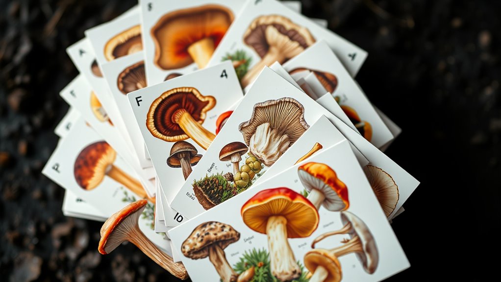 mushroom id flashcards guide