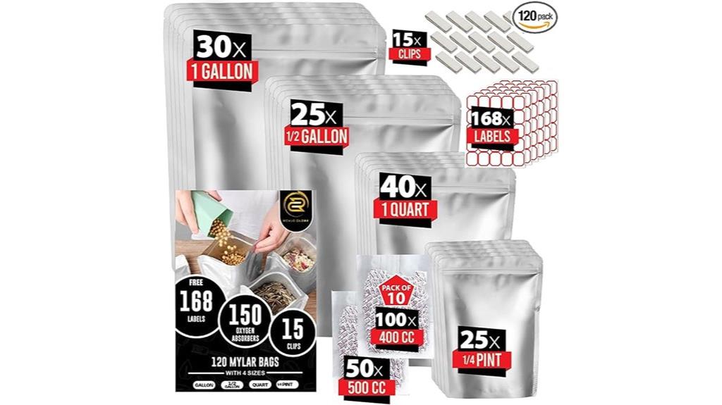 mylar storage bag set