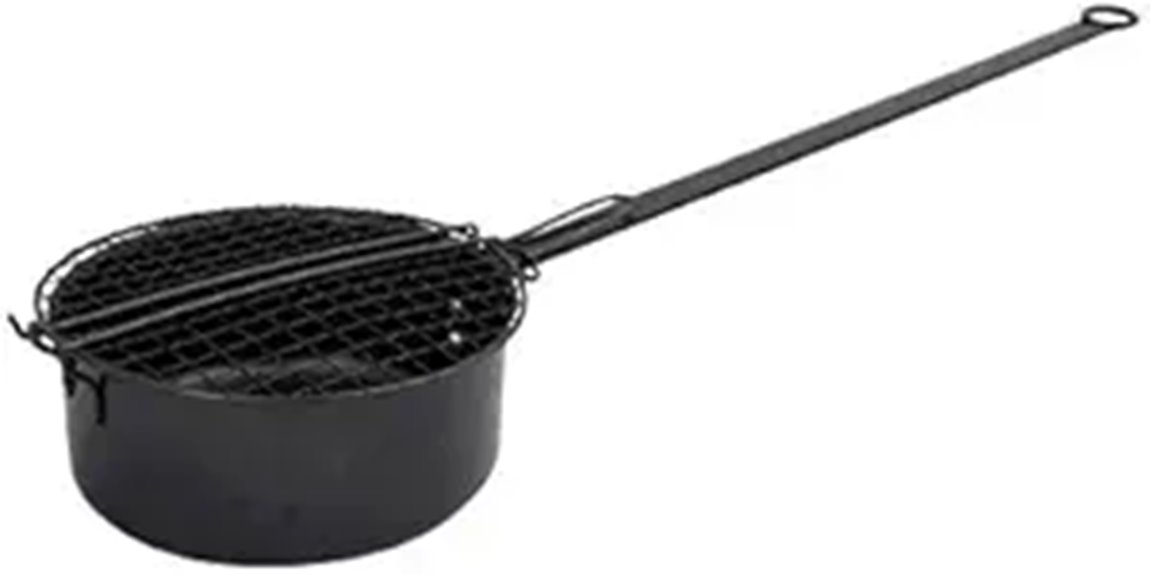 outdoor fireplace popcorn popper
