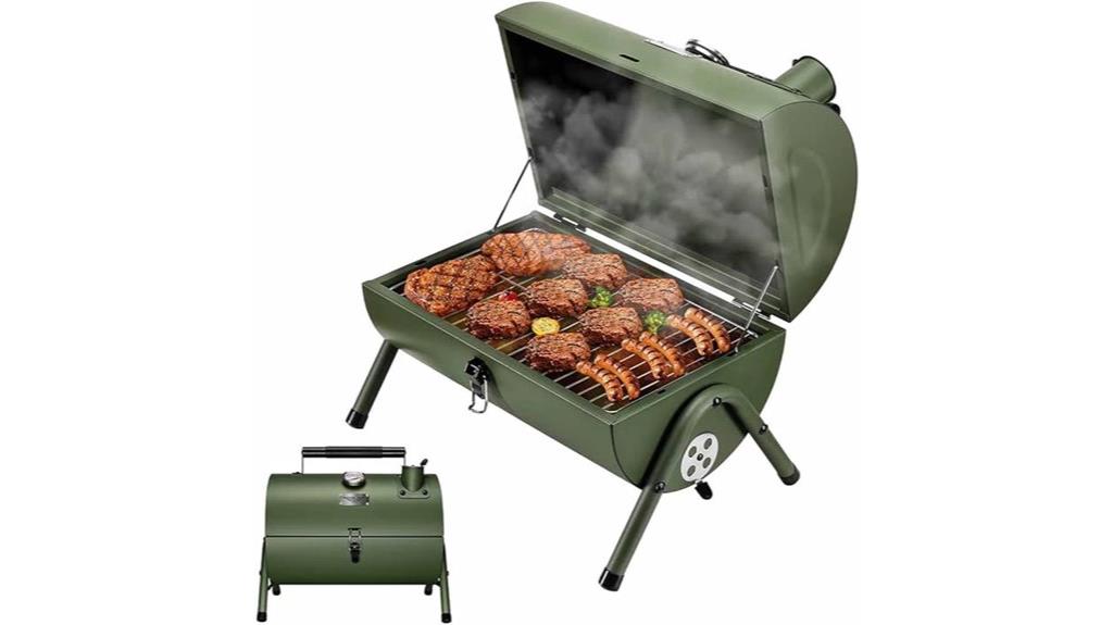 portable adjustable charcoal grill