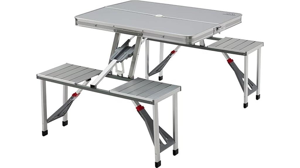 portable aluminum picnic table