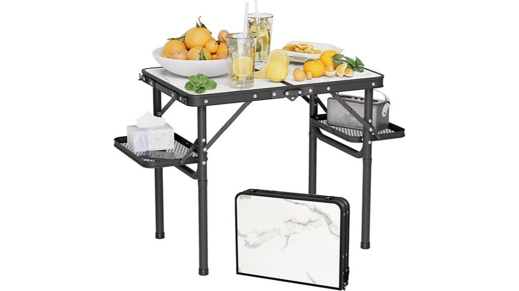 portable aluminum picnic table