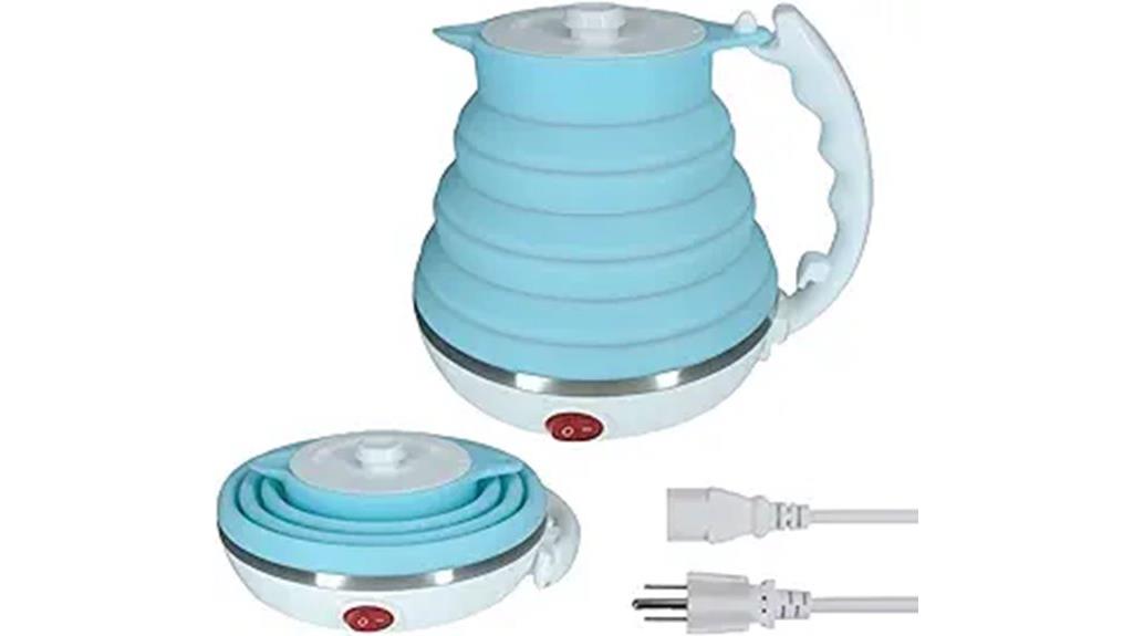 portable blue collapsible kettle