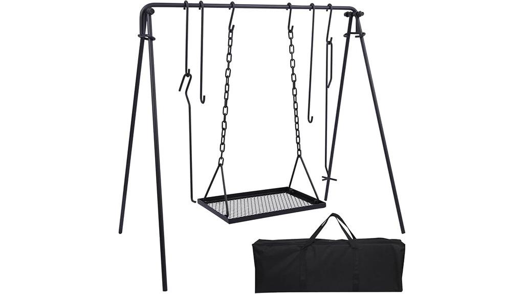 portable collapsible grill stand