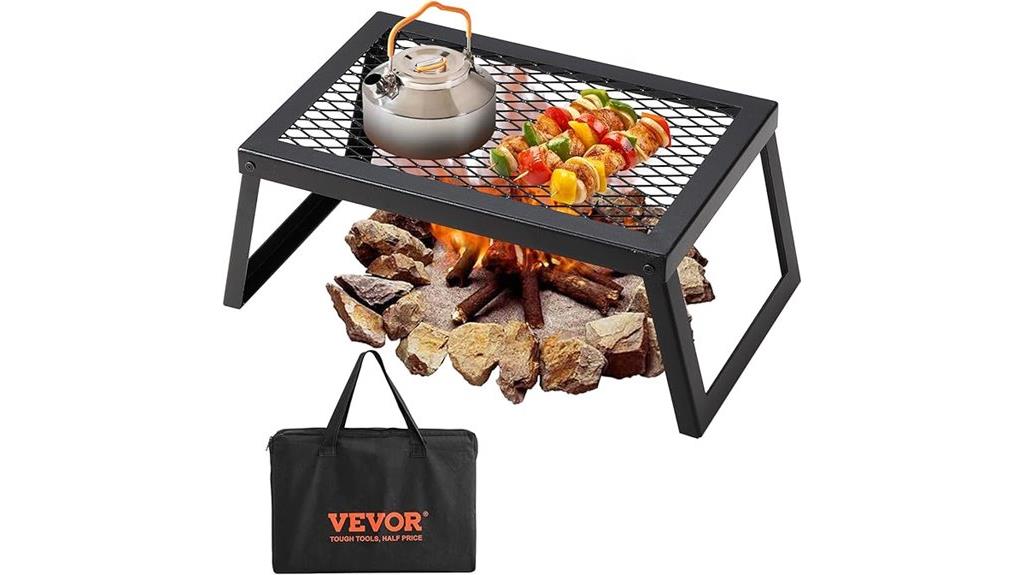 portable folding campfire grill