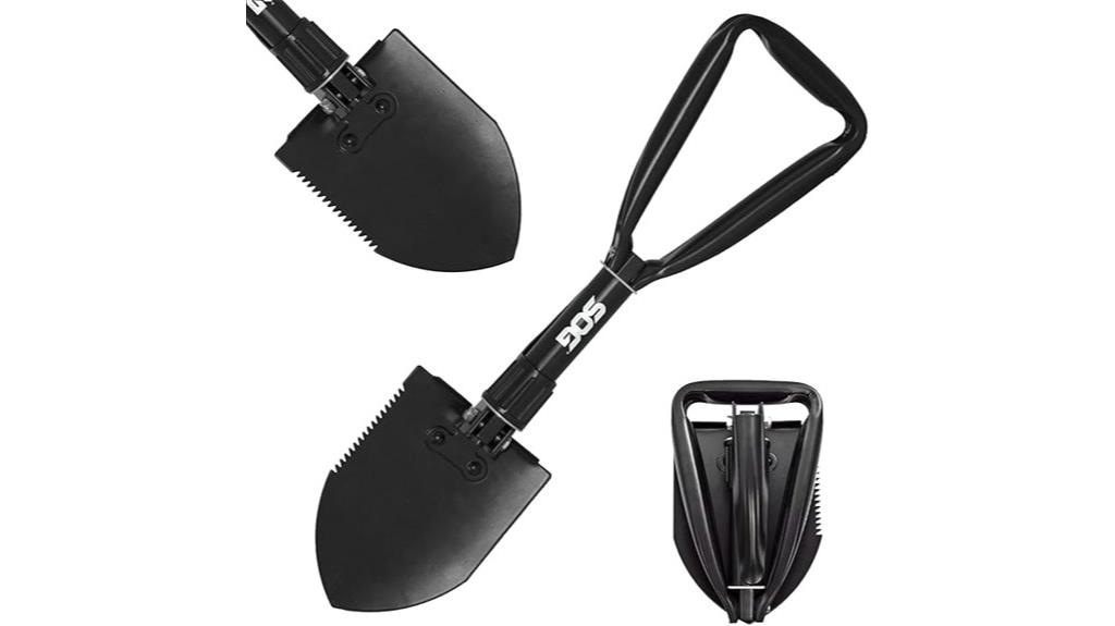 portable folding survival shovel
