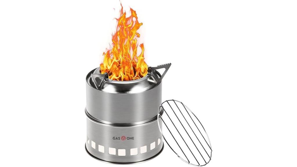 portable stainless steel wood stove