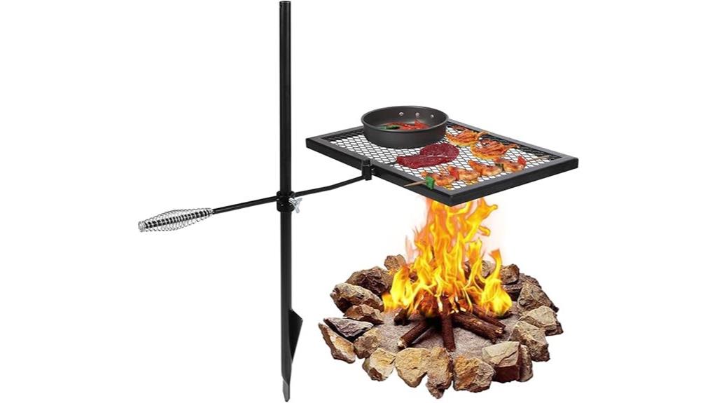 portable swivel grill set