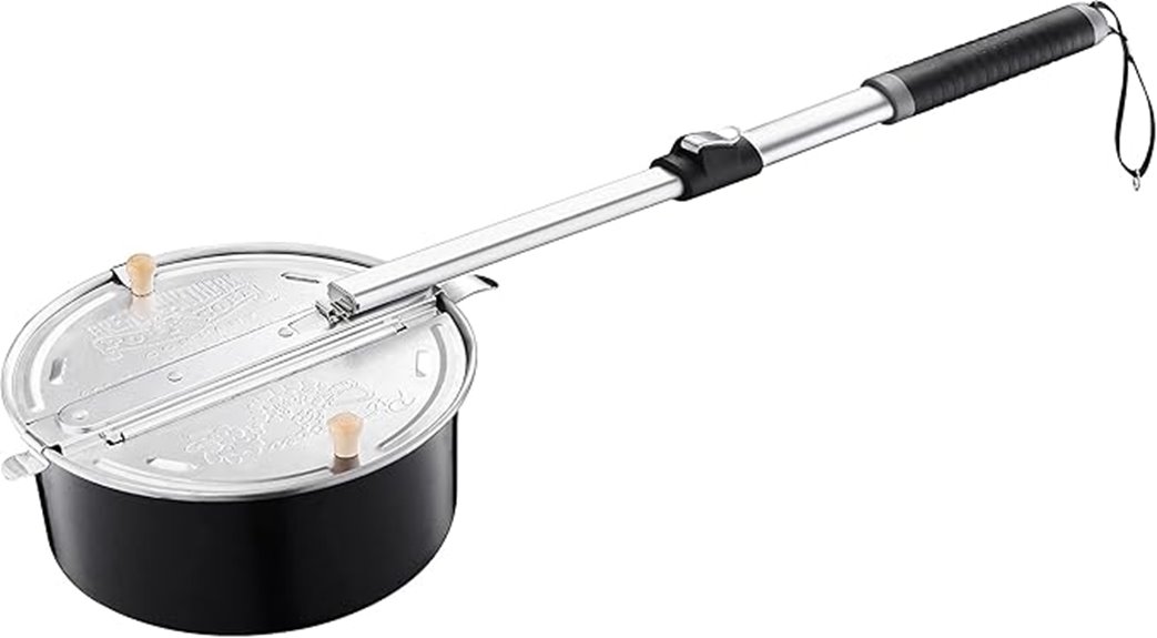 portable telescoping popcorn popper