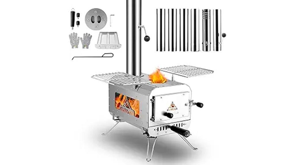 portable tent wood stove