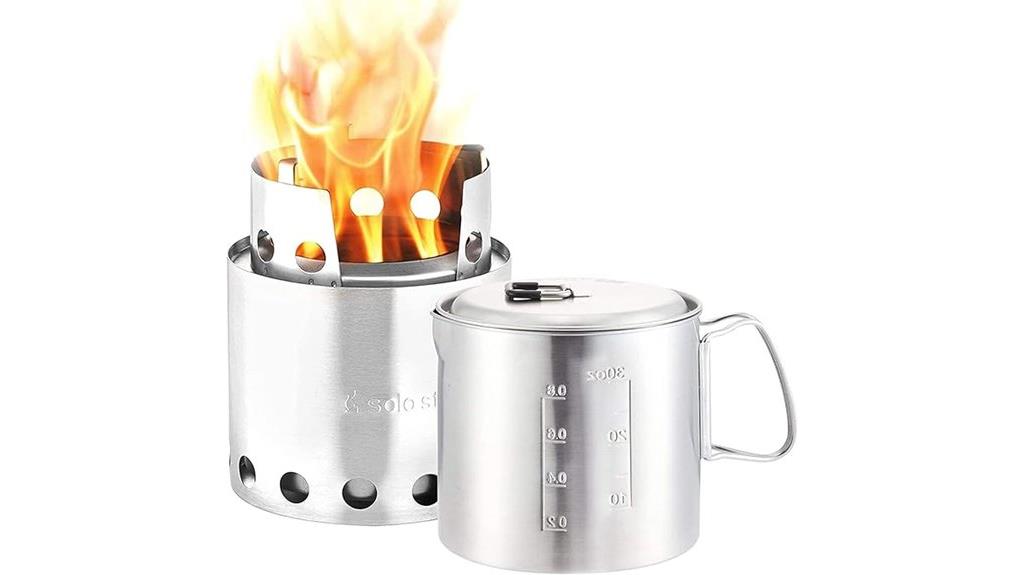 portable wood burning camping set