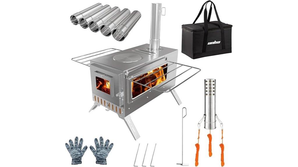 portable wood stove with chimney