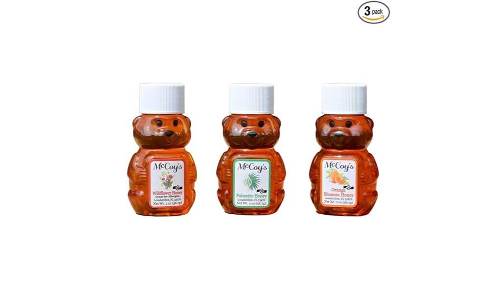 pure natural honey trio