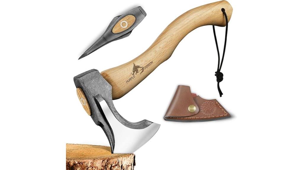 purple dragon hand forged axe