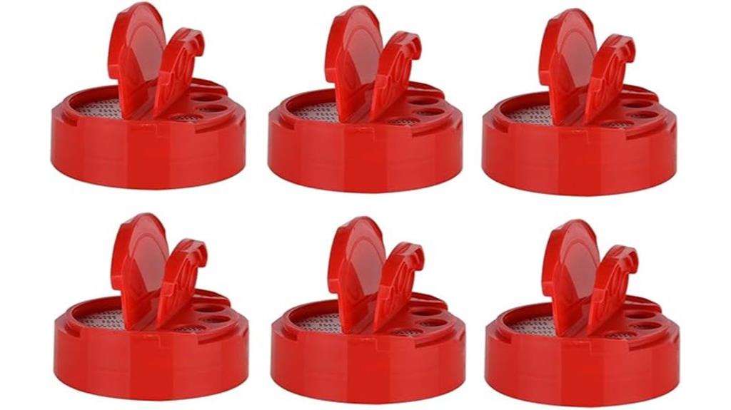 red mason jar spice caps