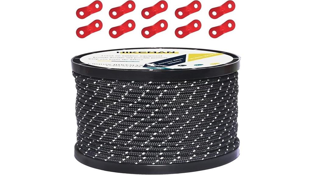 reflective nylon camping rope