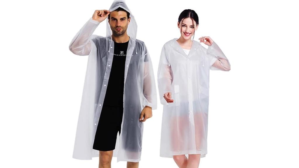 reusable adult rain coats