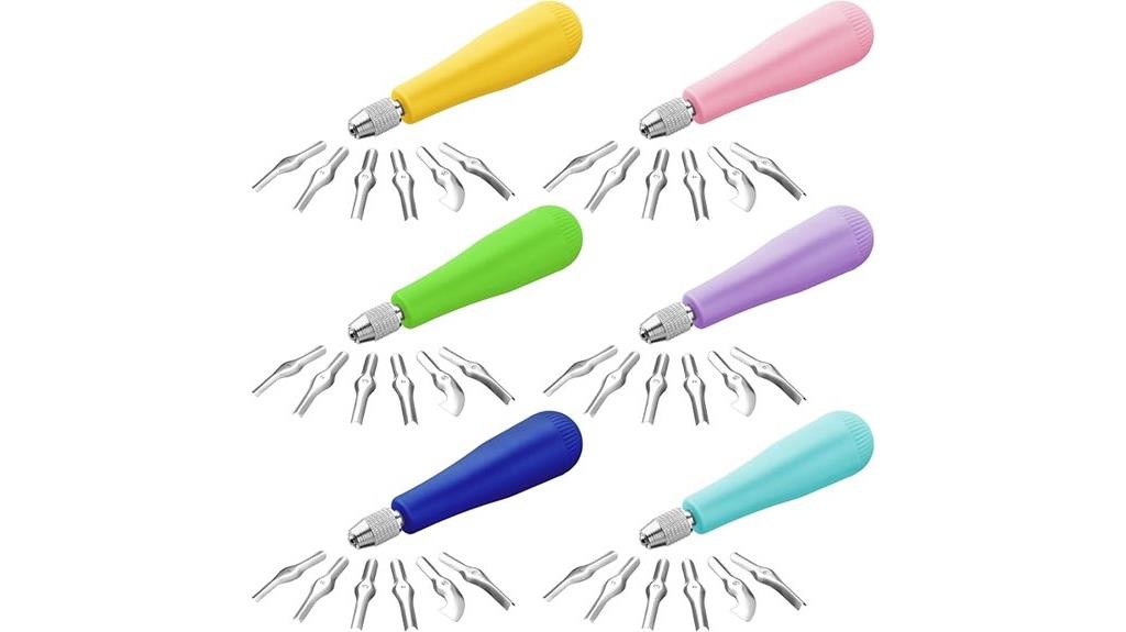 six pack linoleum carving tools