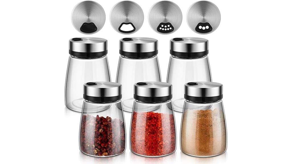 six piece salt pepper shakers