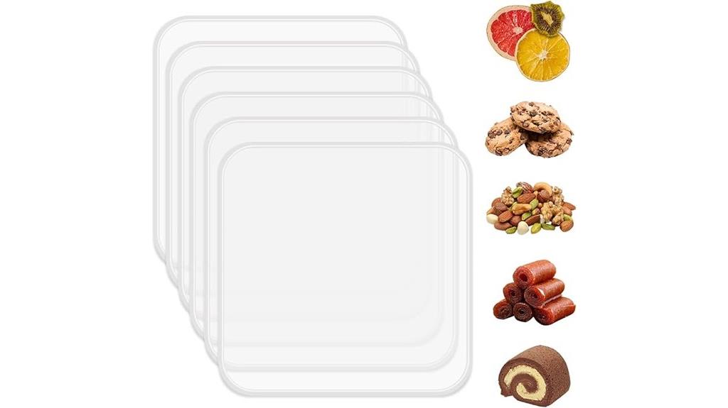 six silicone liquid trays