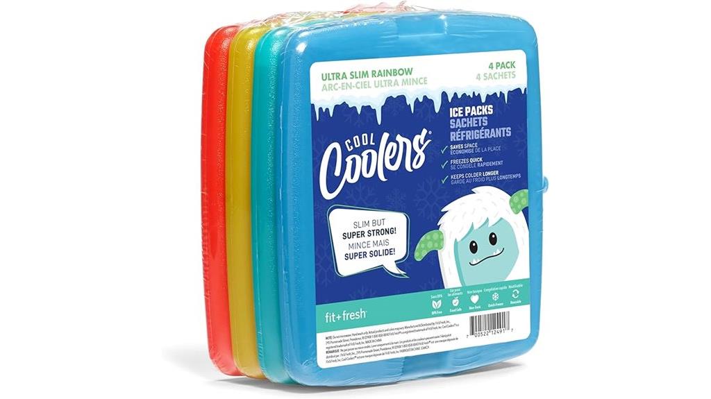 slim ice packs four pack