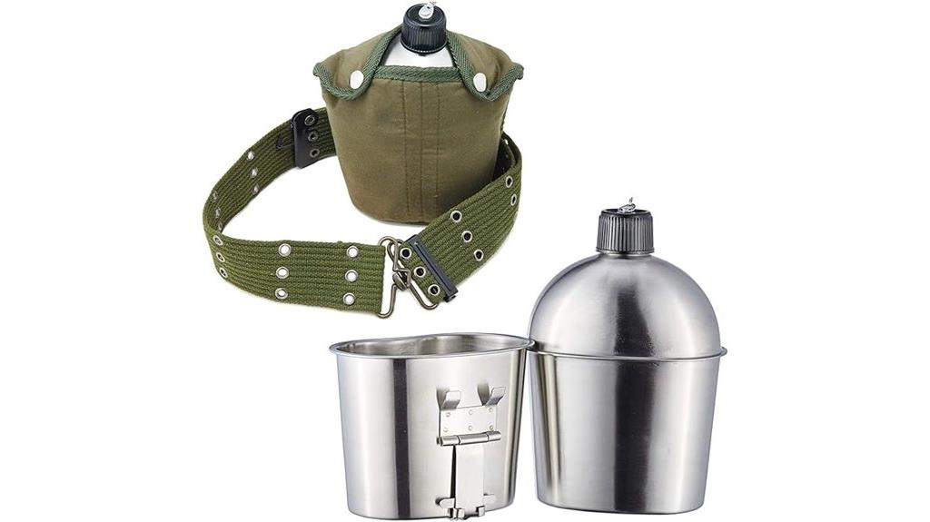 stainless steel army canteen