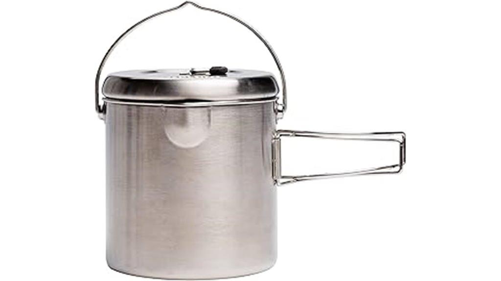 stainless steel camping pot