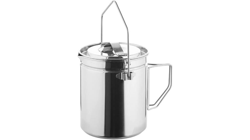 stainless steel camping pot