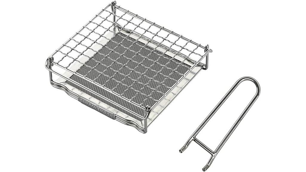 stainless steel camping toaster