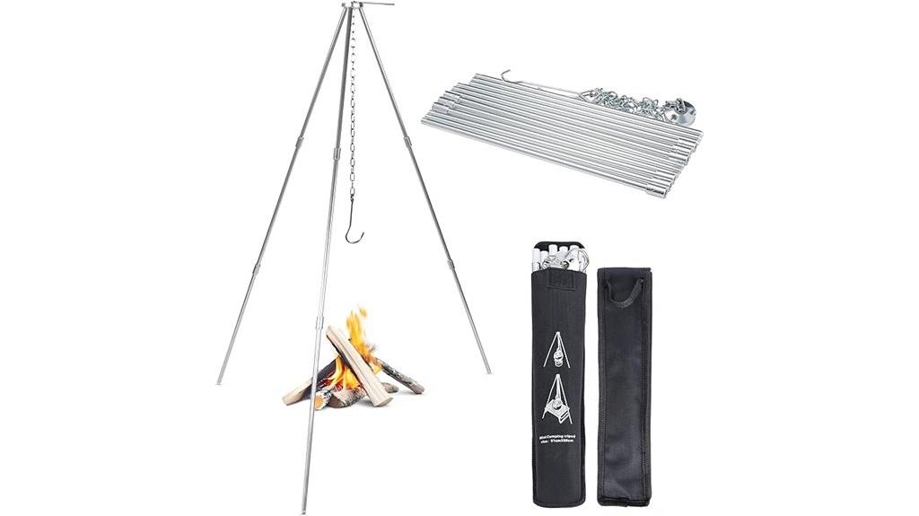 stainless steel camping tripod