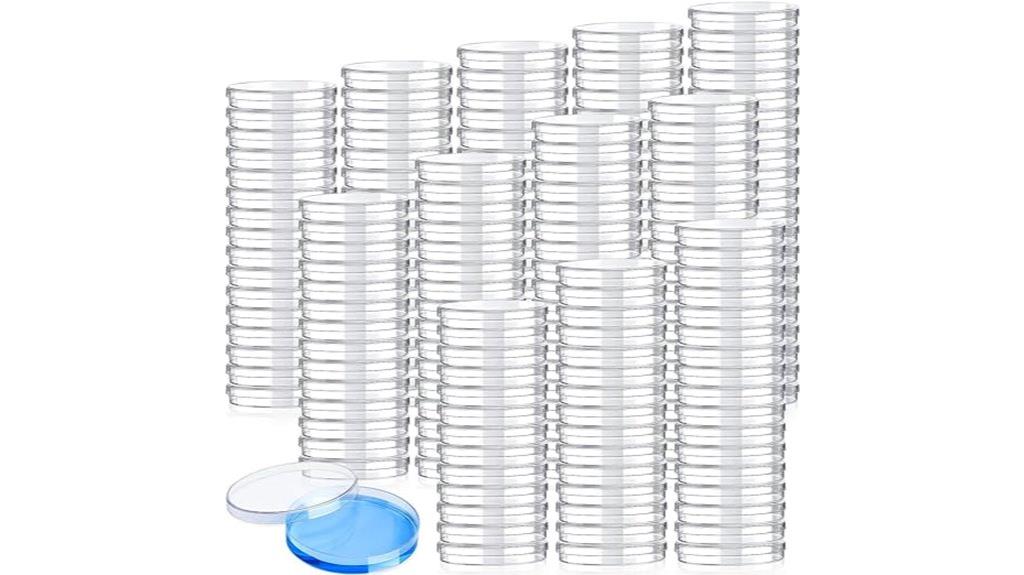 sterile plastic petri dishes