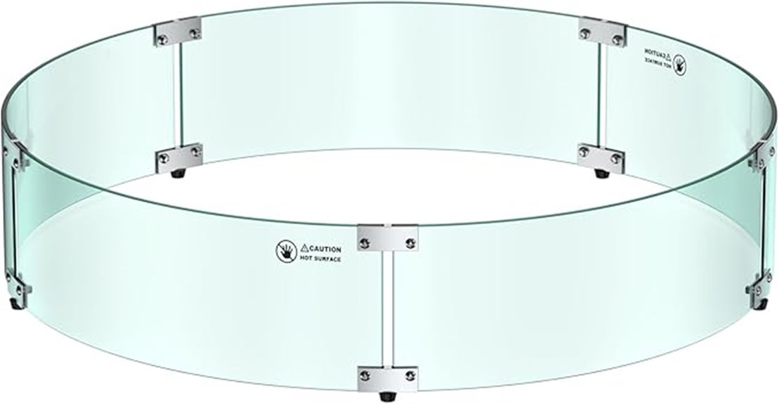 tempered flame shield guard