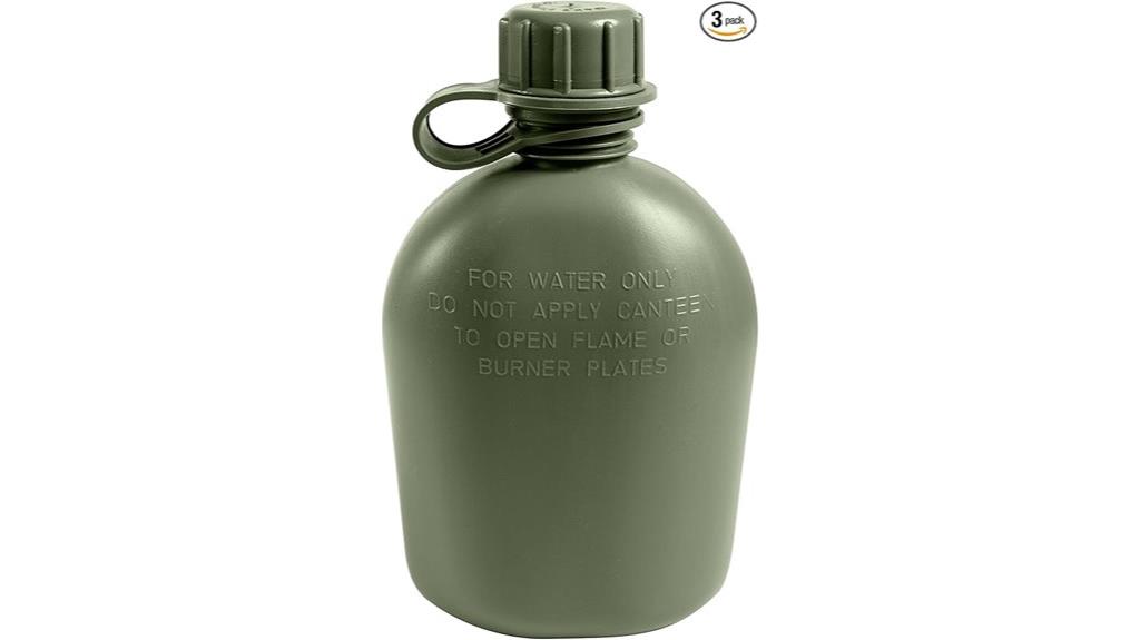 three piece plastic canteen set