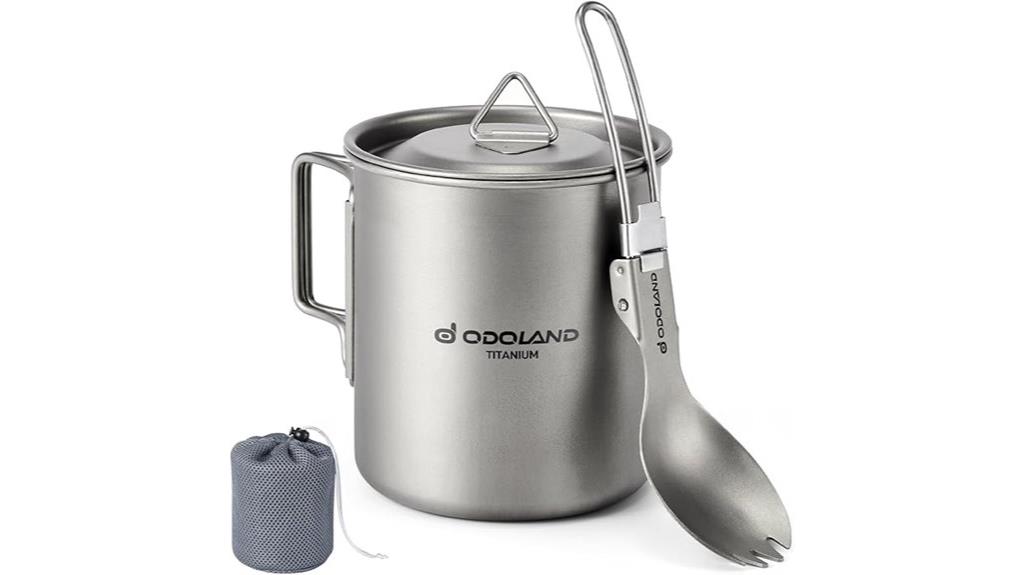 titanium camping cookware set
