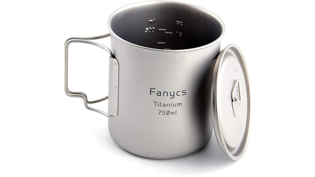 titanium camping mug