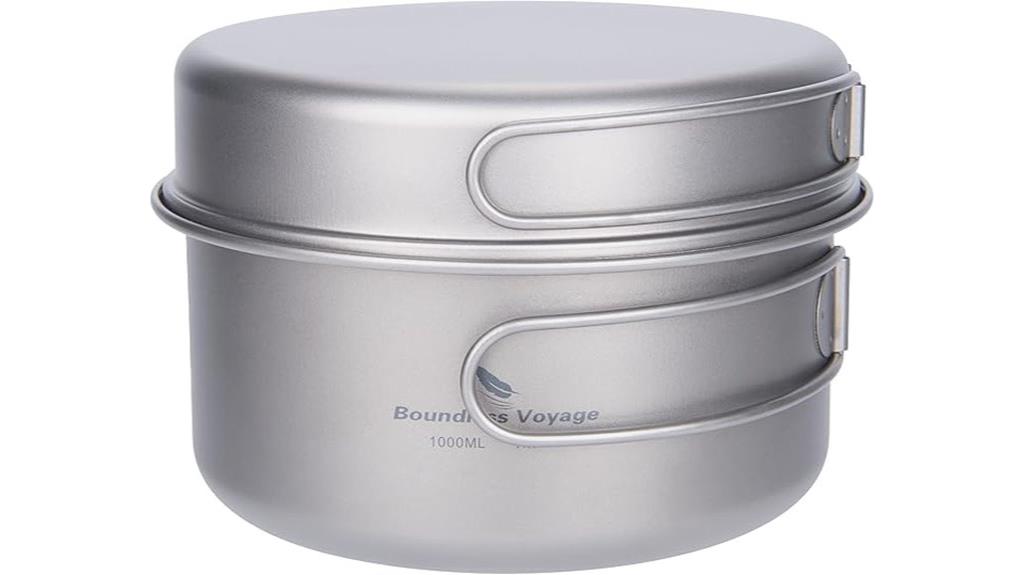 titanium foldable cookware set