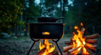 top swing out campfire grills