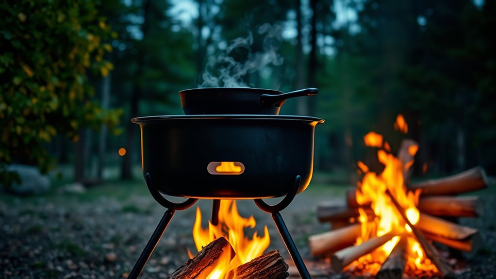 top swing out campfire grills