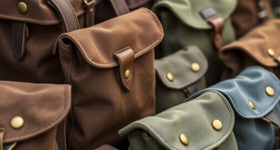 top waxed canvas foraging pouches