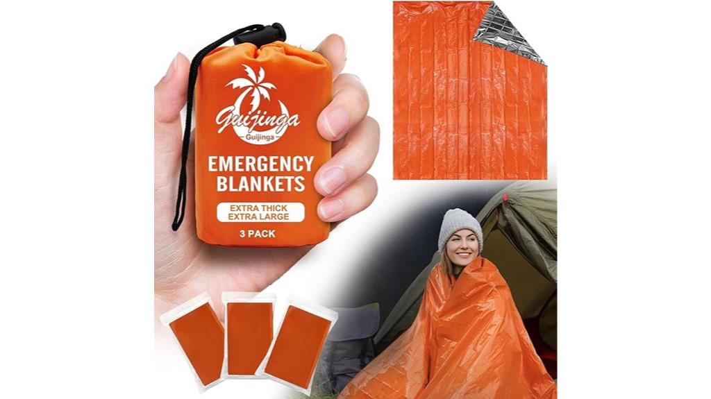 triple pack survival blankets