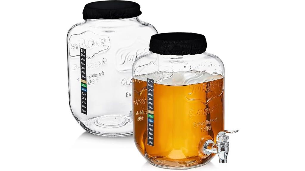 two glass jars pack