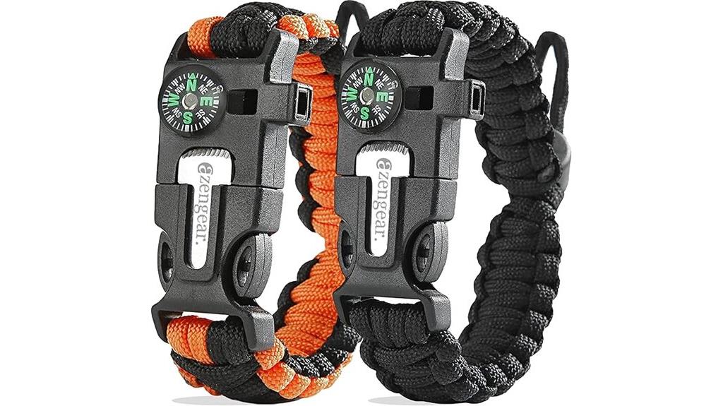 two pack paracord bracelets