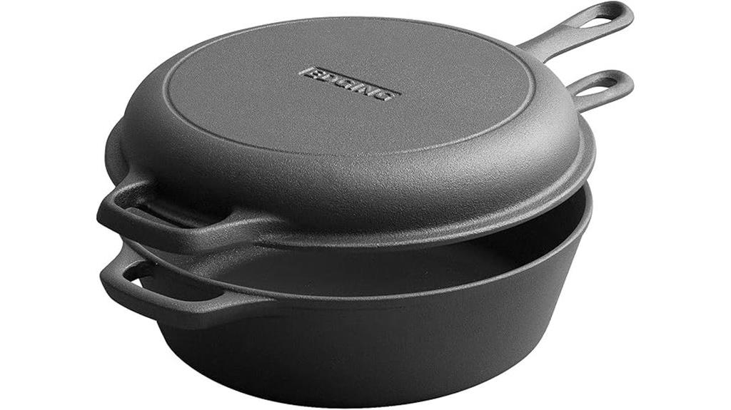 versatile seasoned cast iron