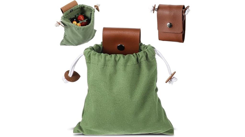 waxed canvas foraging bag