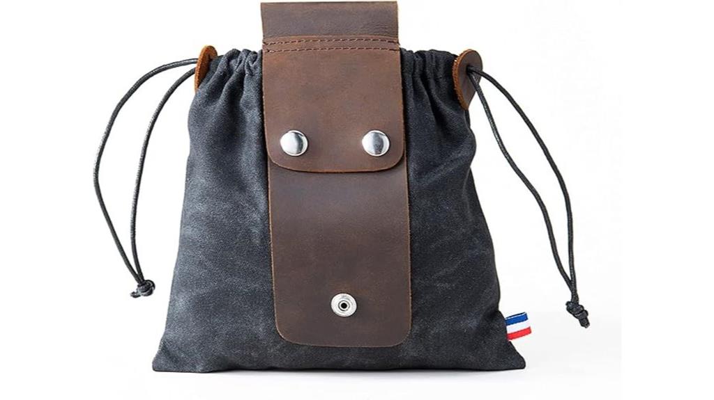 waxed canvas hiking pouch