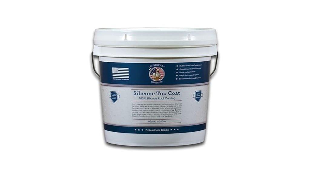 white silicone roof coating