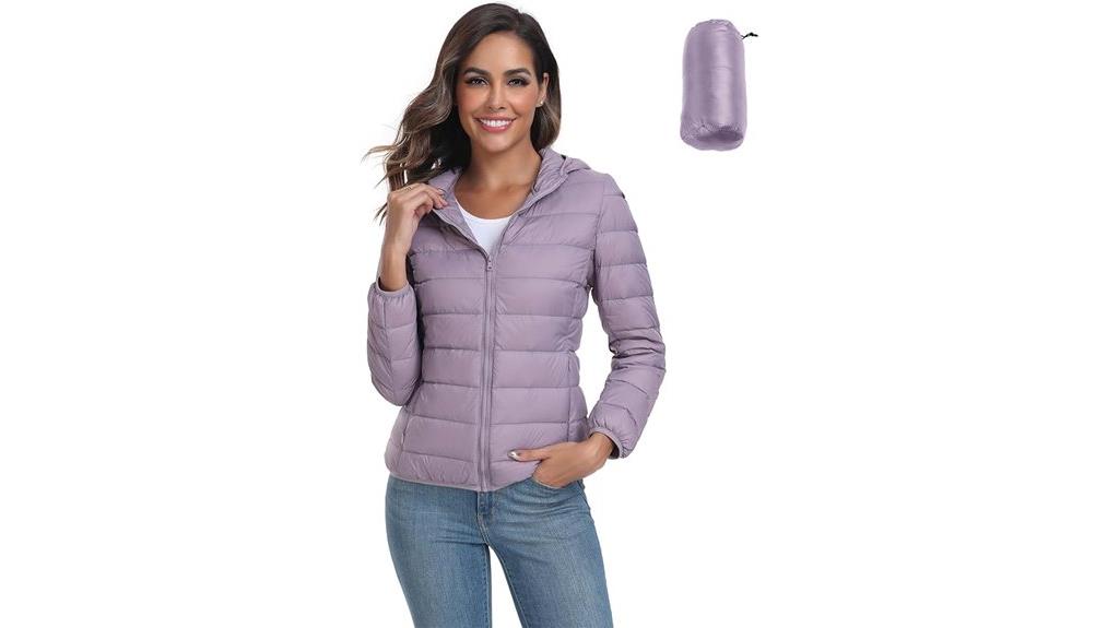 women s short hooded down coat